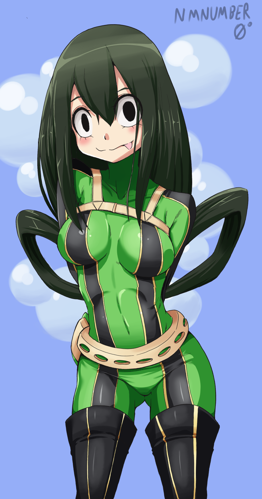 tsuyu-chan in her cute hero outfit