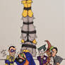 Batgirl and the Villans.