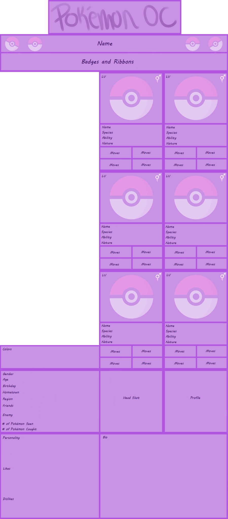 Pokemon OC Template by BunnyEssence on DeviantArt Pokemon OC Template by BunnyEssence on DeviantArt