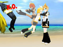 Len belongs to Rin, don't forget it, Neru