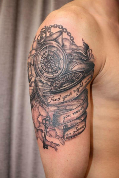 tattoo-Compass And background