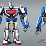 Acela train as an Autobot transformer (front/back)