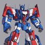 Delta Line as a Blue Autobot Transformer