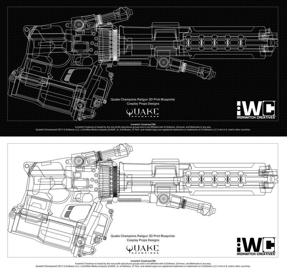 tab Porto implicitte Quake Champions Cosplay: Railgun 3D Blueprints by Iron-Witch on DeviantArt