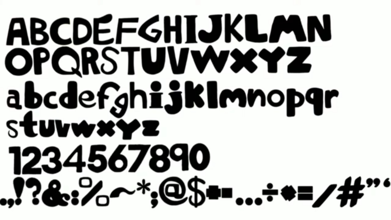 Scratch Alphabet lore Font Version 