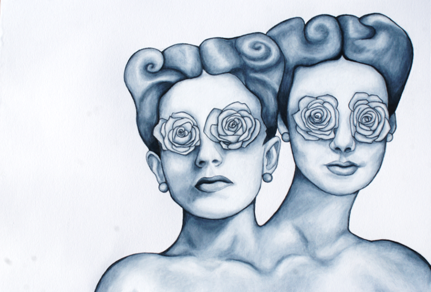 Two headed woman by papercutting on DeviantArt