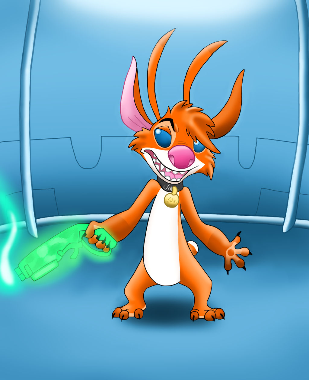 experiment john fox 725 (SpeedPaint) by LittleFoxPrince