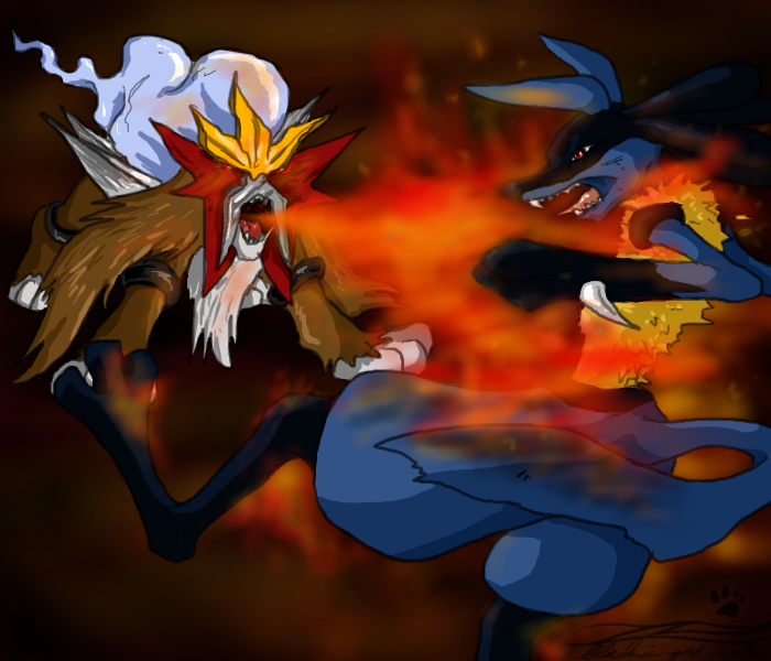 entei vs lucario