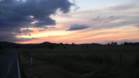 Roadside sunset