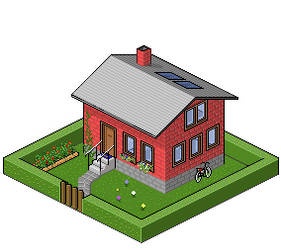 Isometric house, first try