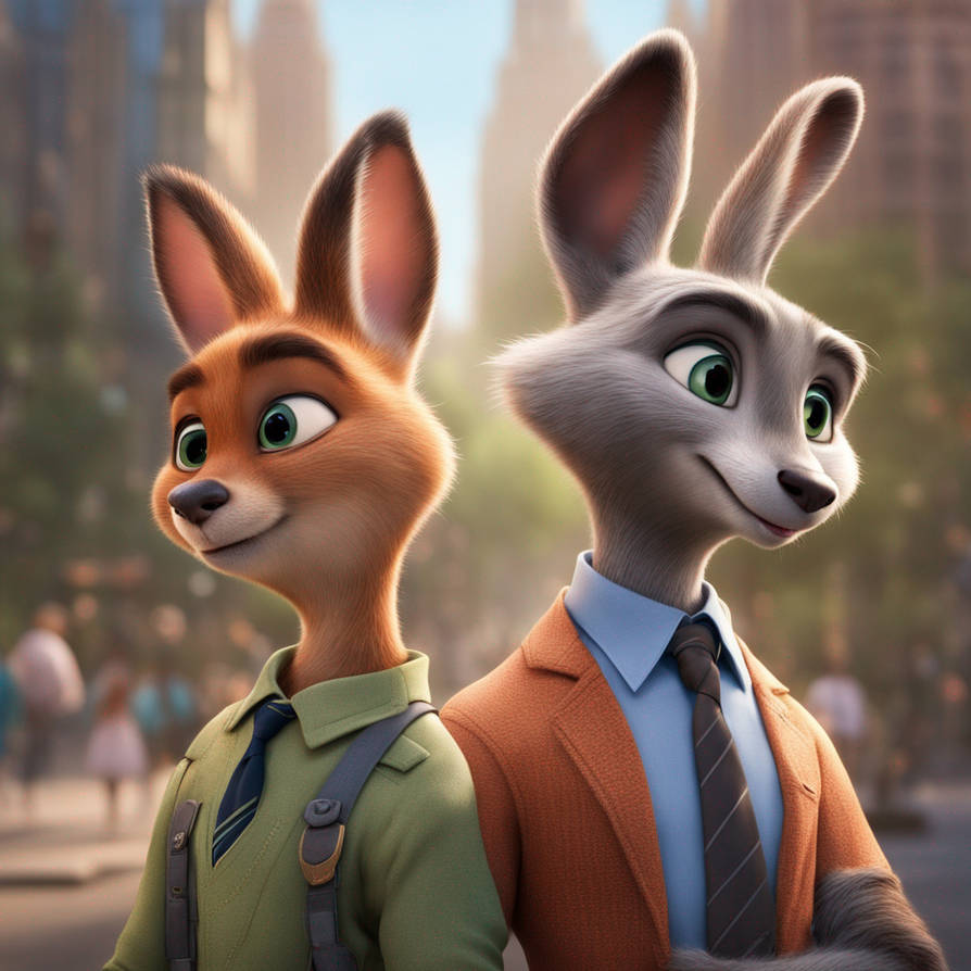 Hyper realistic live action version of characters