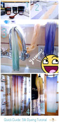 Simple tutorial for silk dyeing! (Gradient)