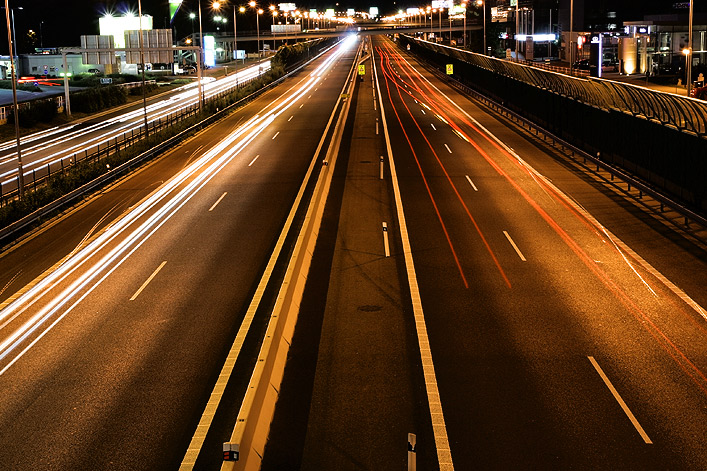 Bratislava Highway in night