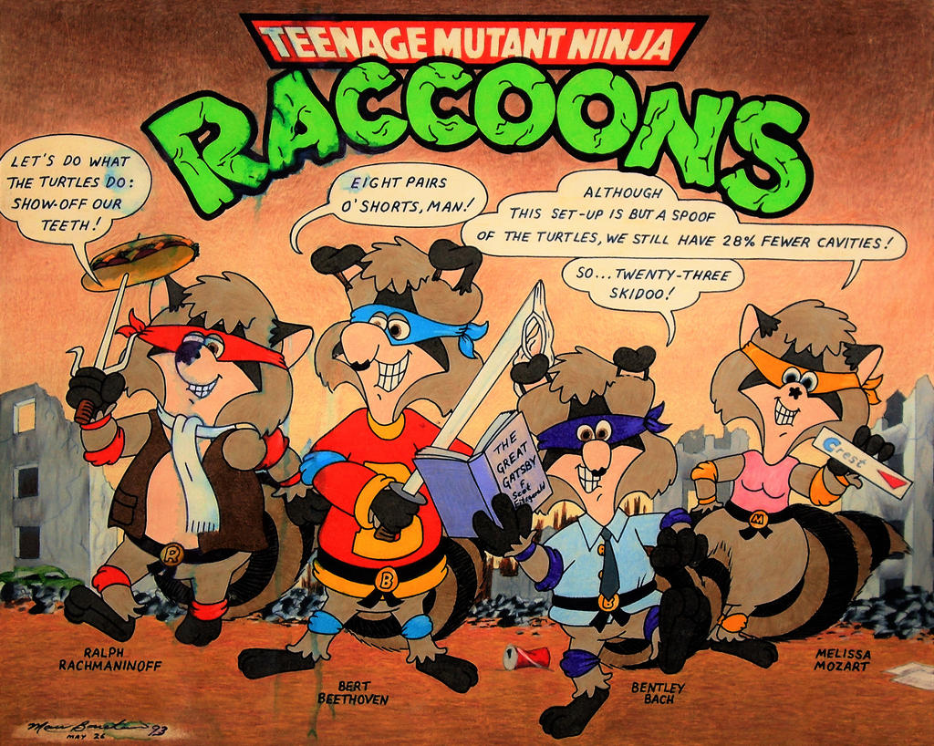 Mutant Raccon The Teenage Mutant Ninja Raccoons by HouseOfUsher11 on DeviantArt