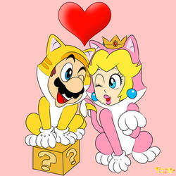 Valentine's Ships 2021 - Cat Mario and Cat Peach