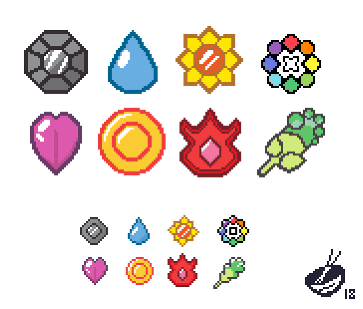 Gen 1 Badges by RamenElysium on DeviantArt