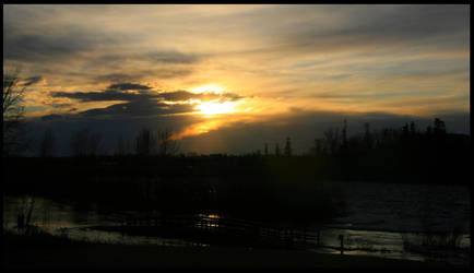 Sunset Over Red Deer River