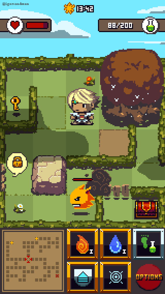 Tactical Top-down Adventure Game Mockup