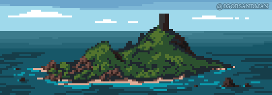 243/365 pixel art : Monolith Island