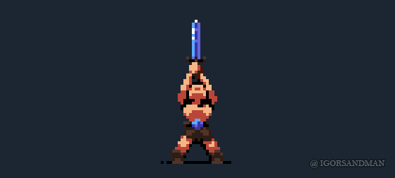 252/365 pixel art : Barbarian