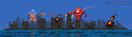 278/365 pixel art : Robot Invasion