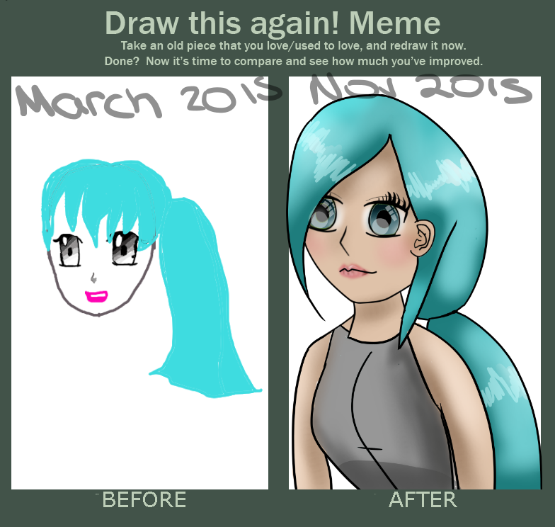 DRAW THIS AGAIN MEME HUGE IMRPOVEMENT