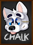 Chalk Fursuit Badge - Chalkboard antics by Rikka-Miyagi