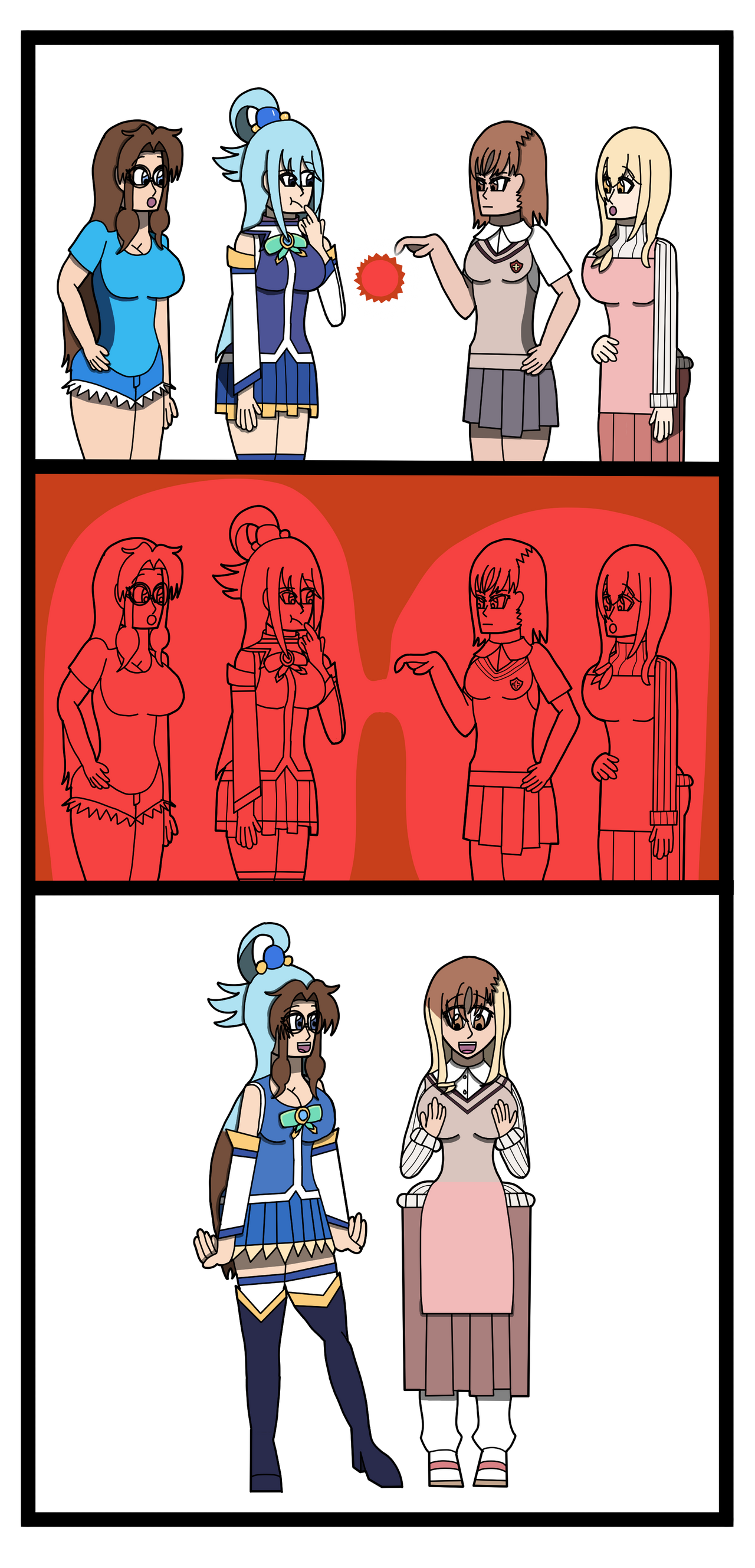 Fusion Comic Deviantart Commission - 4 character fusion comic by mariobrosfan83 on DeviantArt