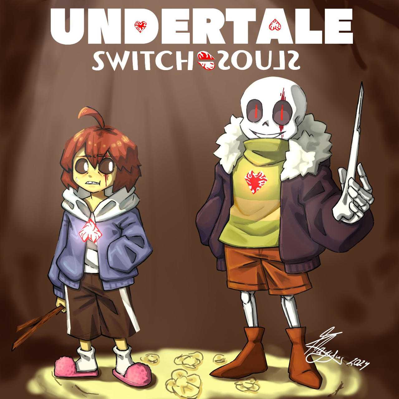 Undertale Switch Souls by 20Playguy20 on DeviantArt