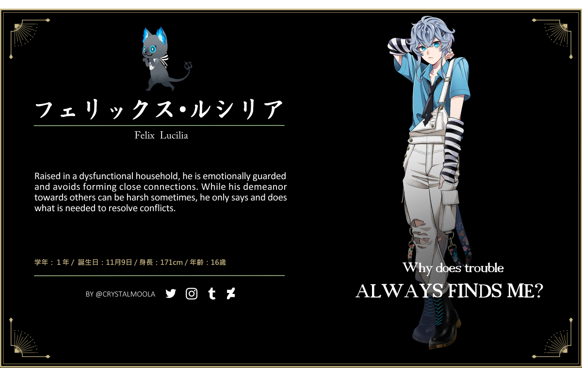 Twisted Wonderland OC Felix Full by CrystalMoola on