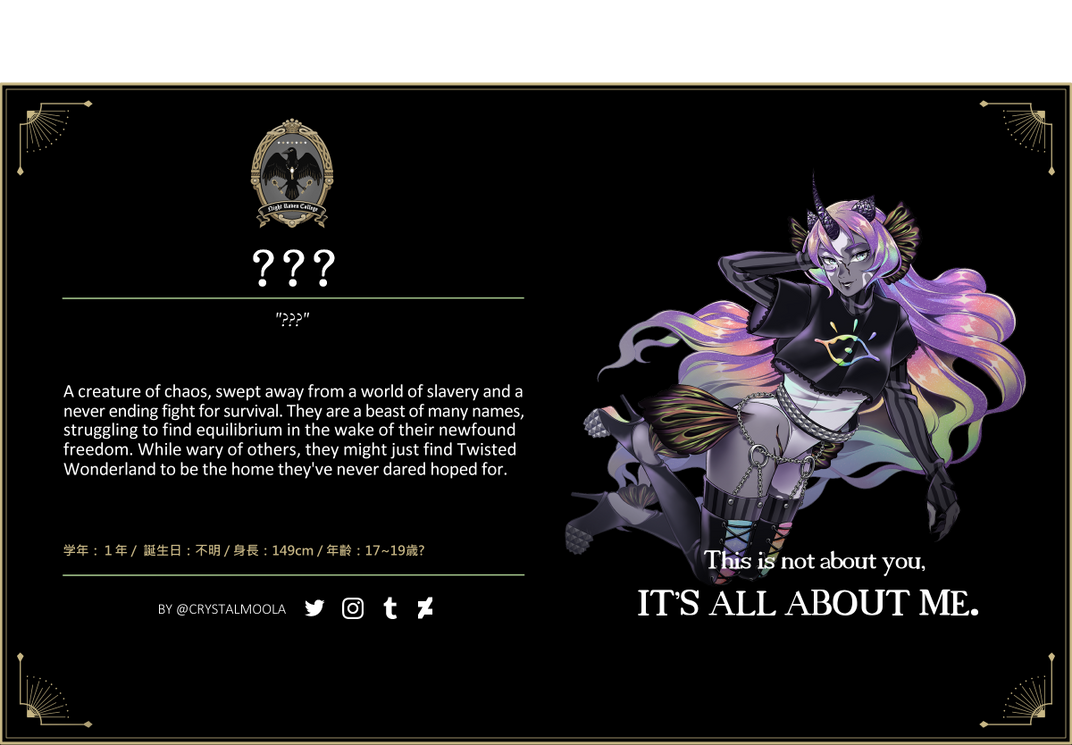 Twisted Wonderland OC Ques Full by CrystalMoola on