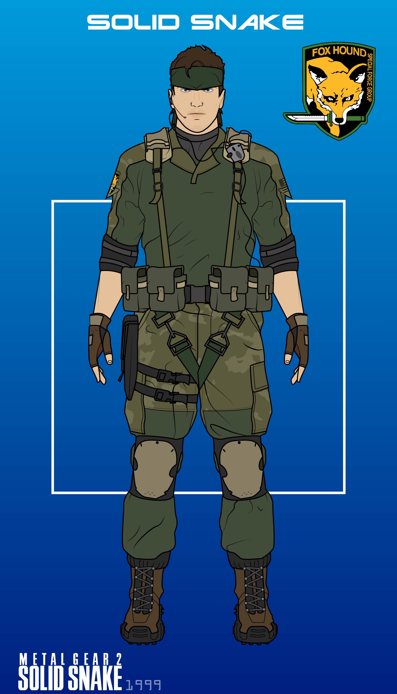 Solid Snake, 1999, Metal Gear 2: SS (1990) Ver. 2 by efrajoey1 on