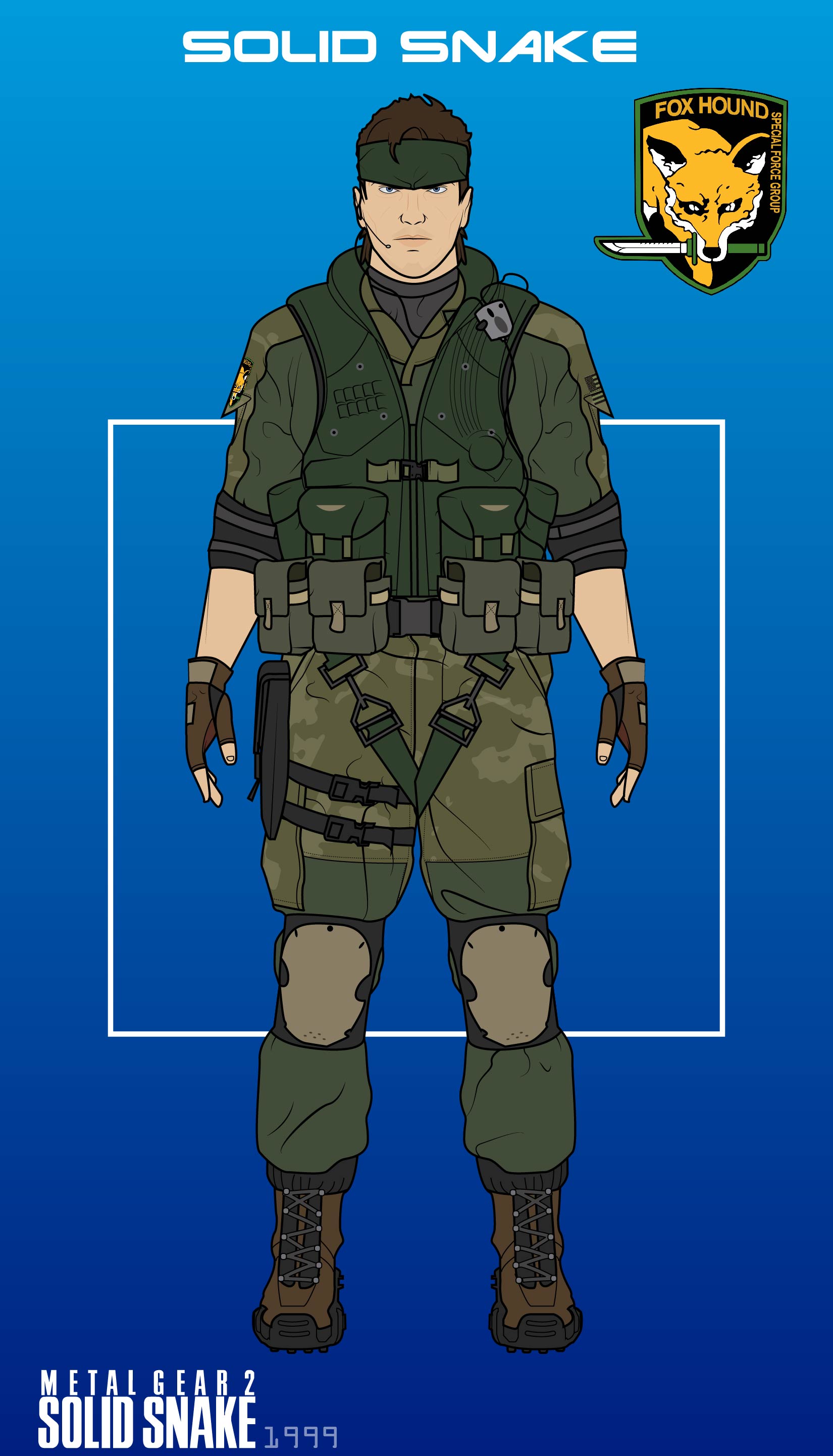 Solid Snake, 1999, Metal Gear 2: SS (1990) Ver. 2 by efrajoey1 on
