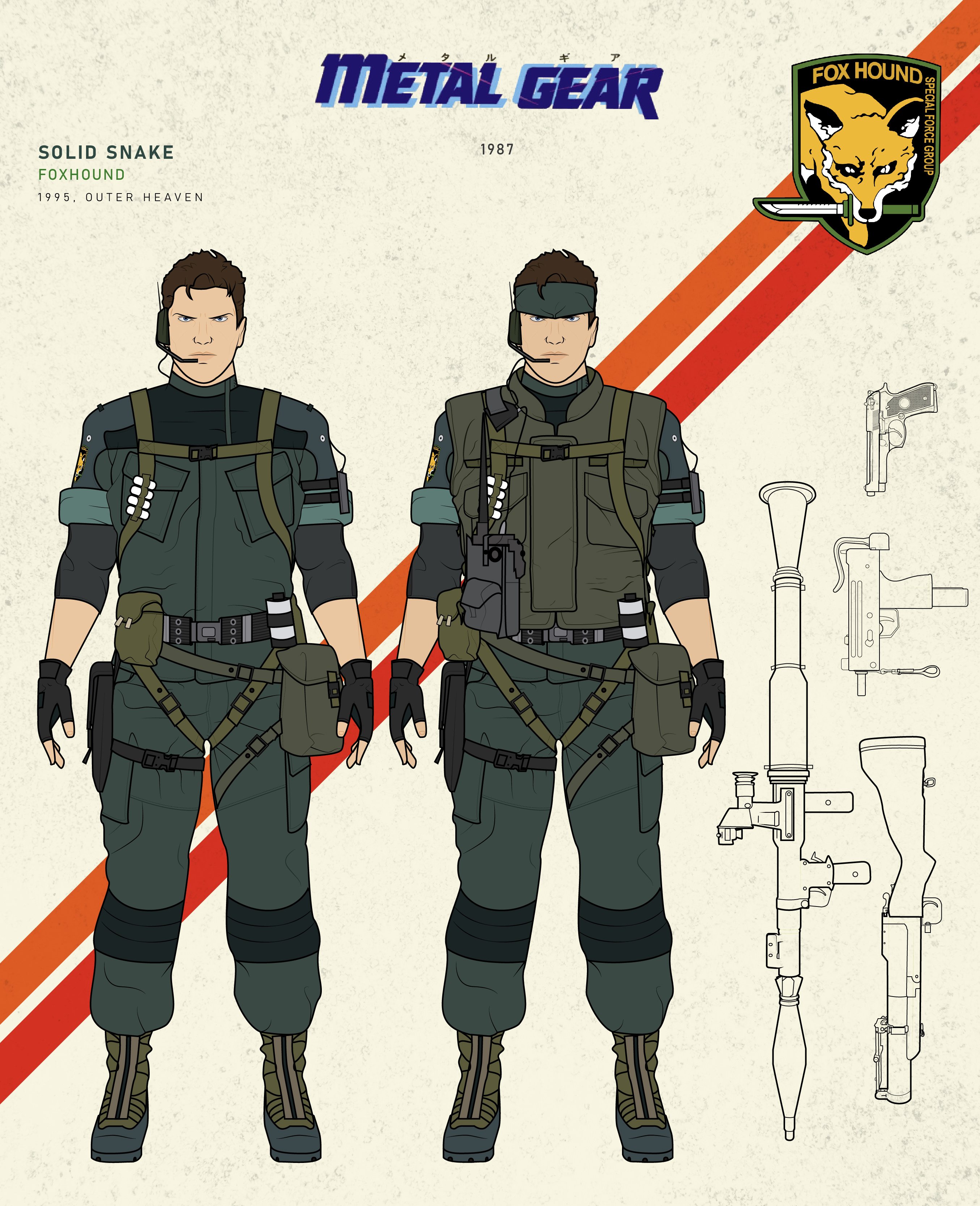 Solid Snake, 1999, Metal Gear 2: SS (1990) Ver. 2 by efrajoey1 on