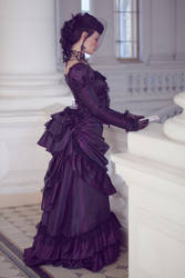 Victorian Gothic Purple Gown by BlackMart