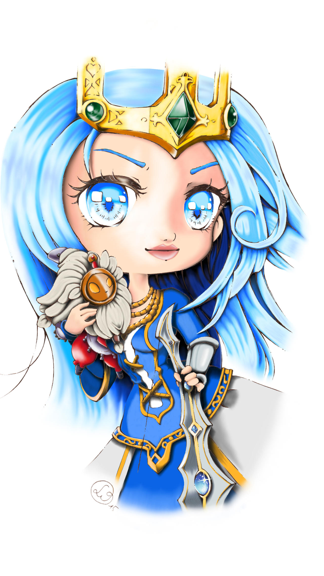 Queen Ashe with Bard Plushie