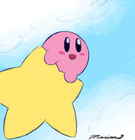 Kirby on Warpstar Sketch