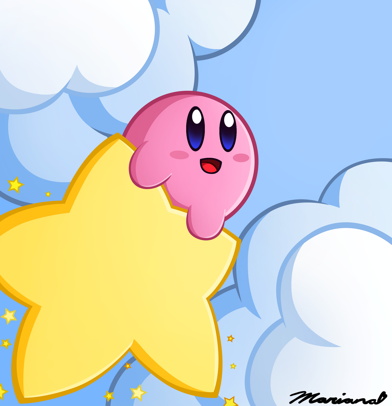 Kirby on Warpstar