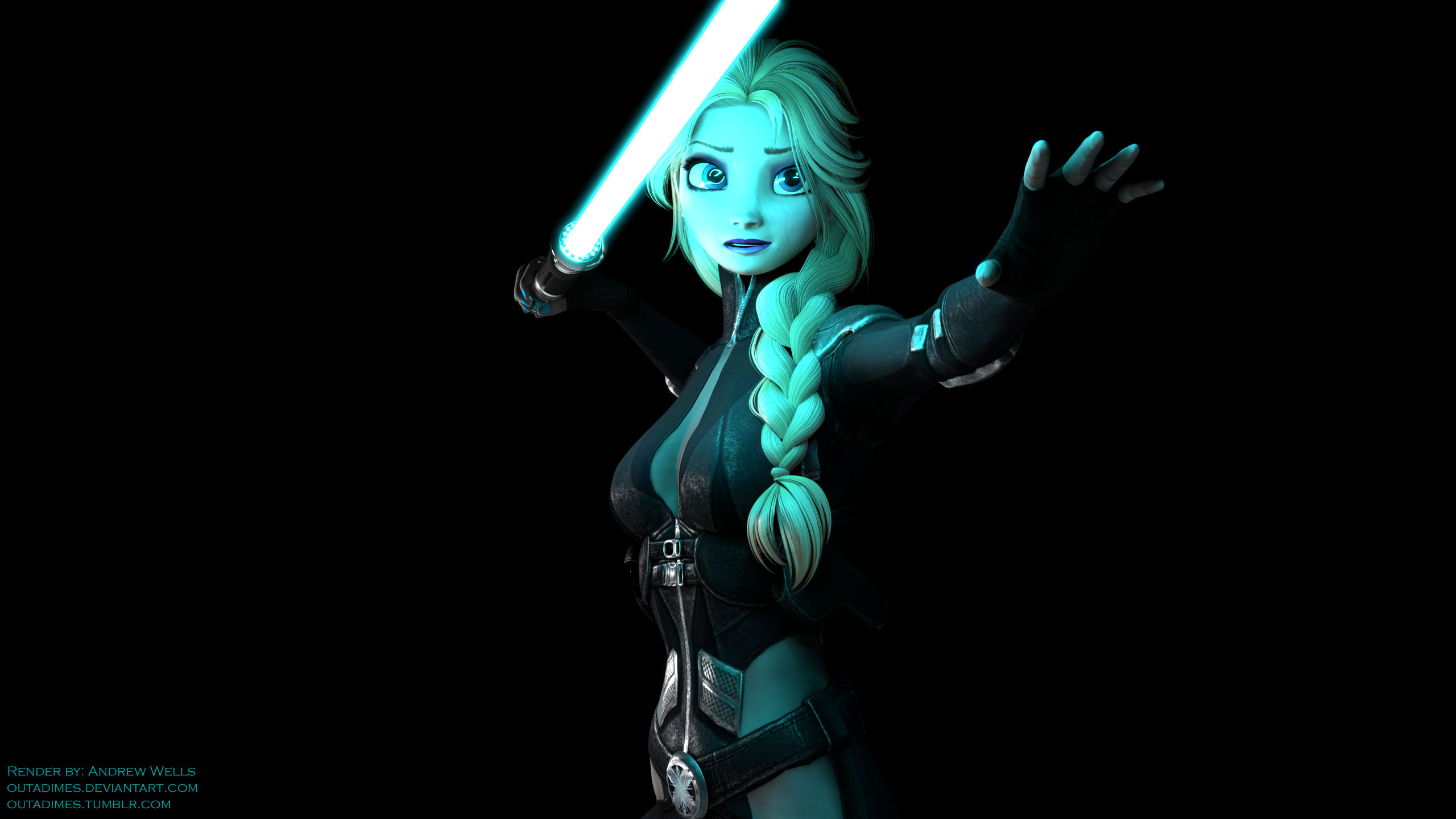 Jedi Elsa - Concept render