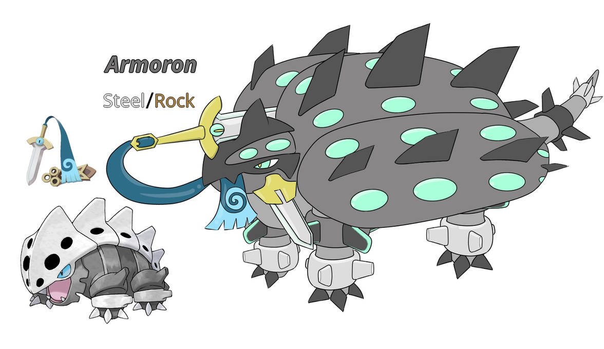 Armoron (Lairon split evolution) by Stormigale on DeviantArt