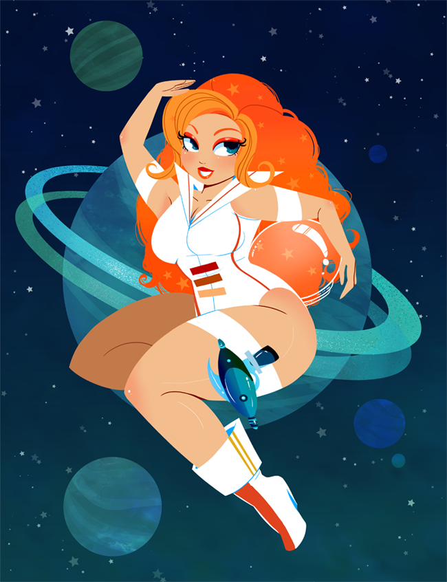 Retro Space Girl