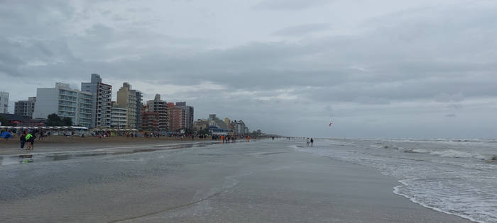 Stormy beach