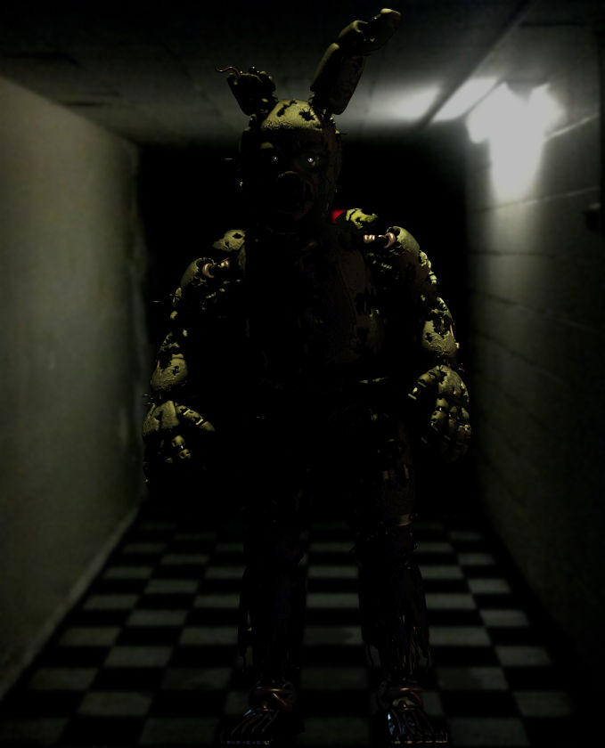 Springtrap light test by Darkshadow187 on DeviantArt