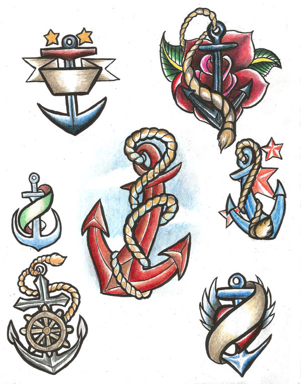 Anchor Tattoo Flash by Ryvienna on DeviantArt