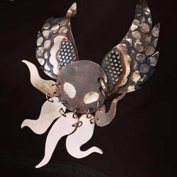 Flying Octopus Brooch by Ryvienna