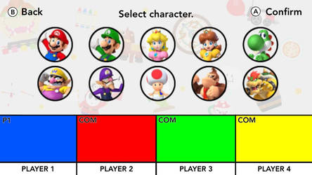 Mario Party Character Selection Mock-Up