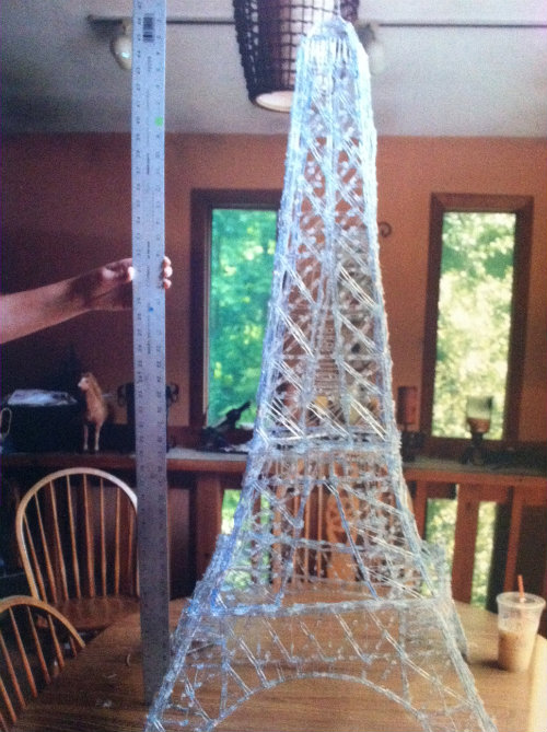 Eiffel Tower of Paperclips