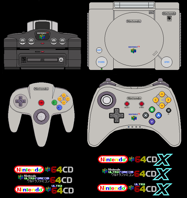 Nintendo 64 CD and Nintendo 64 CDX by AirSharkSquad on DeviantArt