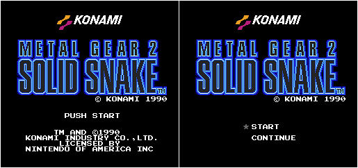 Metal Gear 2: Solid Snake (1990) — Art of the Title