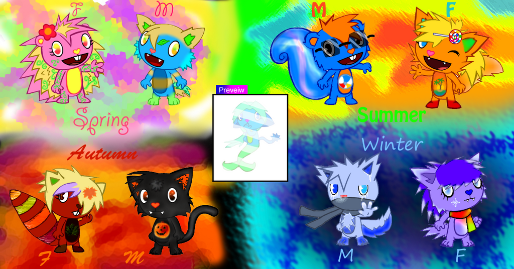 HTF Adoptables: Seasons :CLOSED: by RainOfDragon on DeviantArt